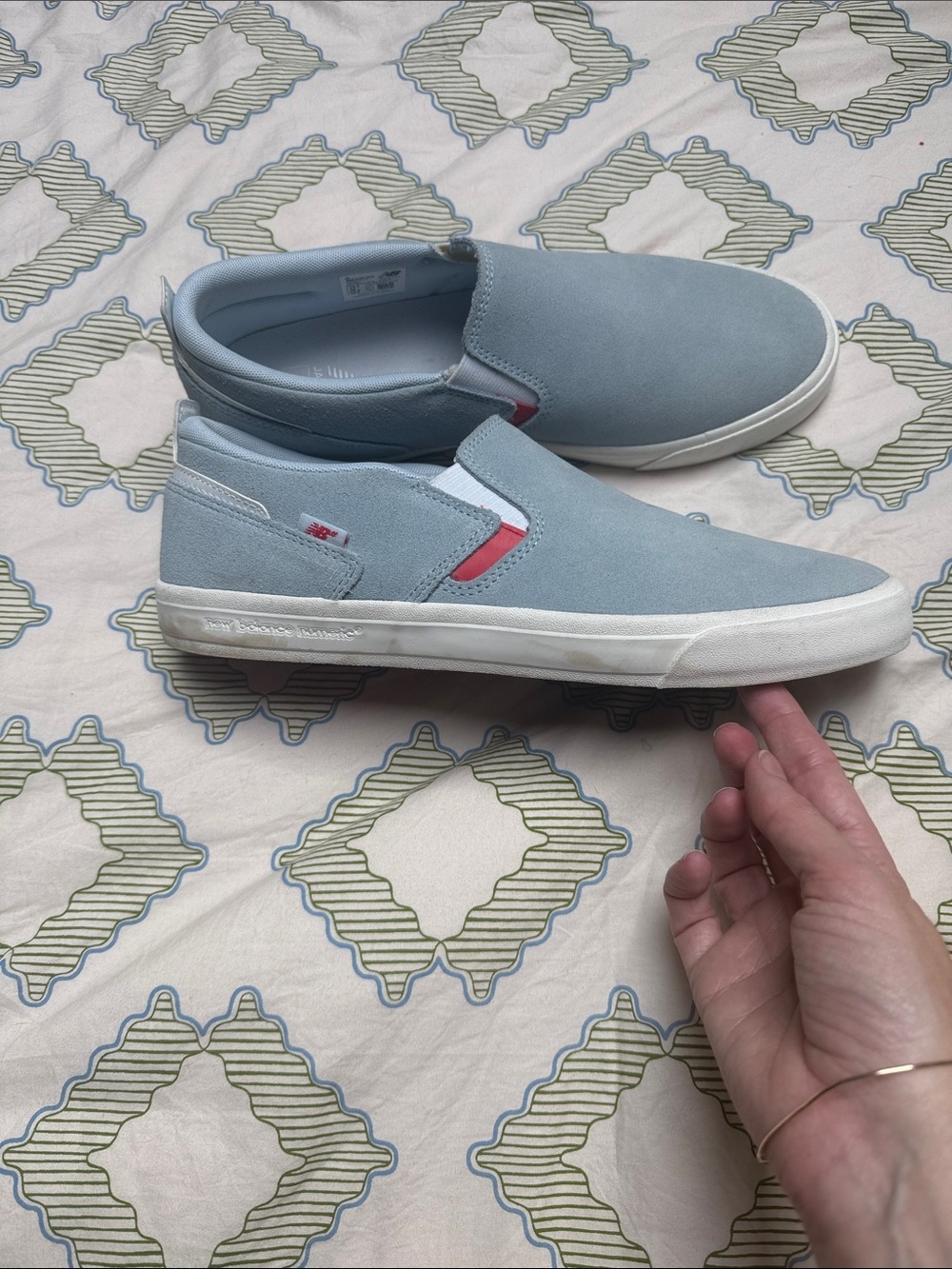 New Balance Men's Slip-On Casual Loafers in Light Blue - Picture 2 of 6